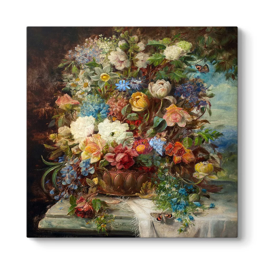 Hans Zatzka - Summer Flower Tablosu - Model 3